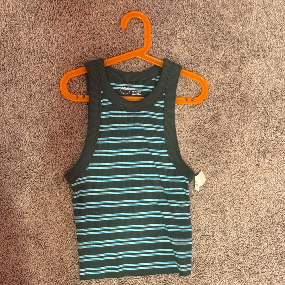 Striped Black and Blue Bodysuit